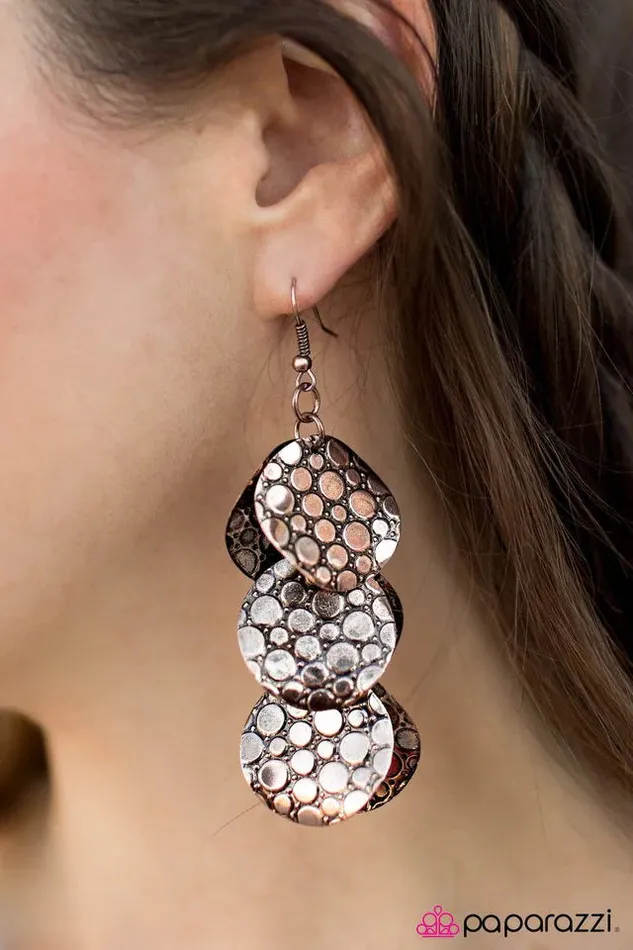 Paparazzi Jewelry Earrings Paparazzi Earring Fashionably Flashy Copper