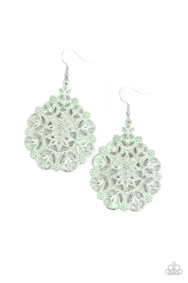 Paparazzi Jewelry Earrings Paparazzi Earring Floral Affair Green Paparazzi Jewelry Earrings Paparazzi Earring Floral Affair Green