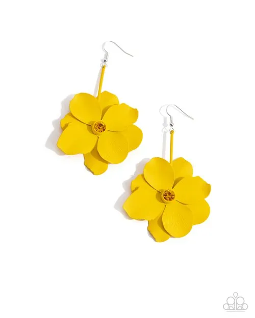 Paparazzi Jewelry Earrings Paparazzi Earring Generous Glisten Yellow Paparazzi Jewelry Earrings Paparazzi Earring Generous Glisten Yellow
