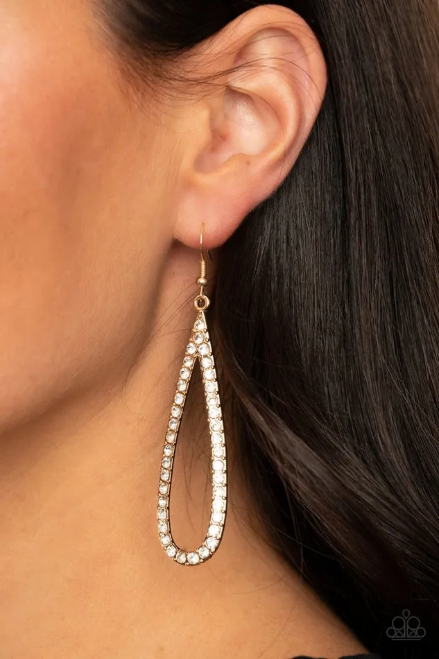 Paparazzi Jewelry Earrings Paparazzi Earring Glitzy Goals Gold