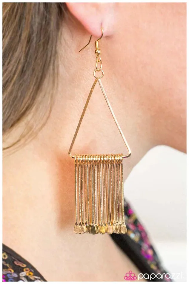 Paparazzi Jewelry Earrings Paparazzi Earring In Full Swing Gold