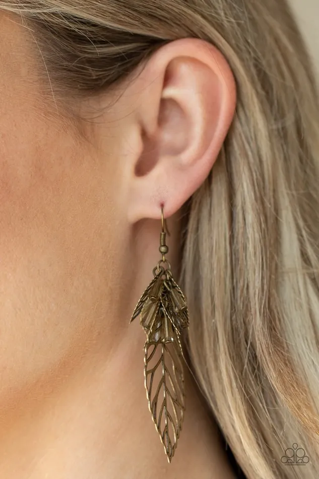 Paparazzi Jewelry Earrings Paparazzi Earring Instant ReLEAF Brass
