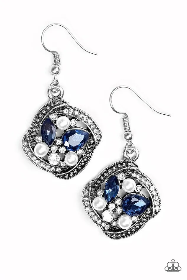 Paparazzi Jewelry Earrings Paparazzi Earring Prestigious Shimmer Blue
