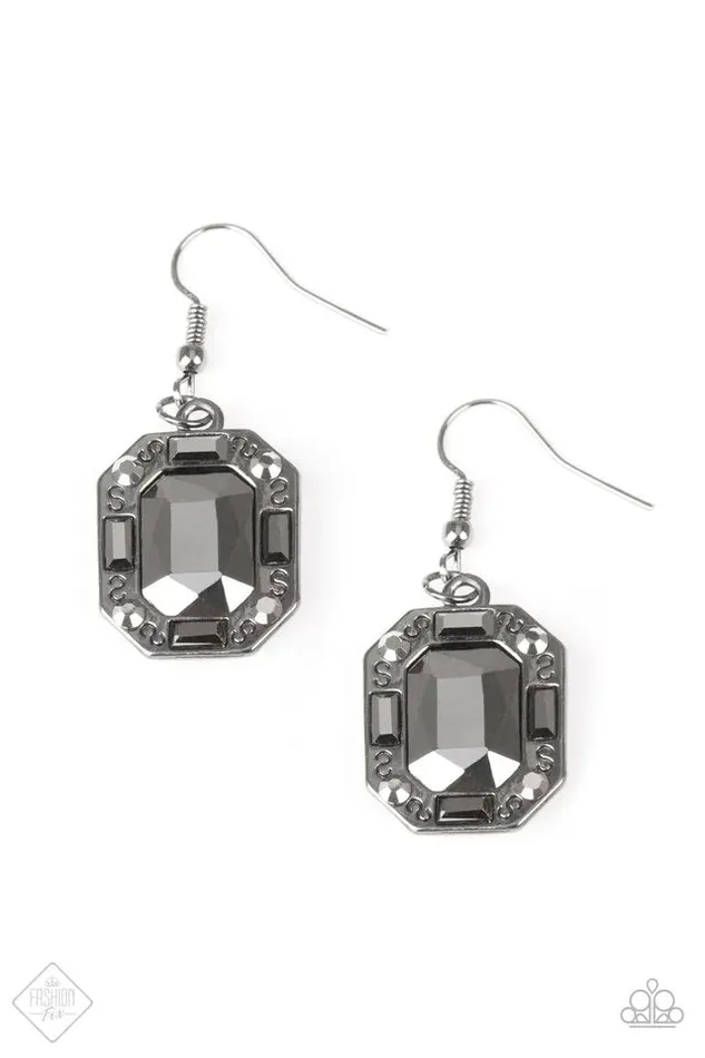Paparazzi Jewelry Earrings Paparazzi Earring Royal Ruler Black