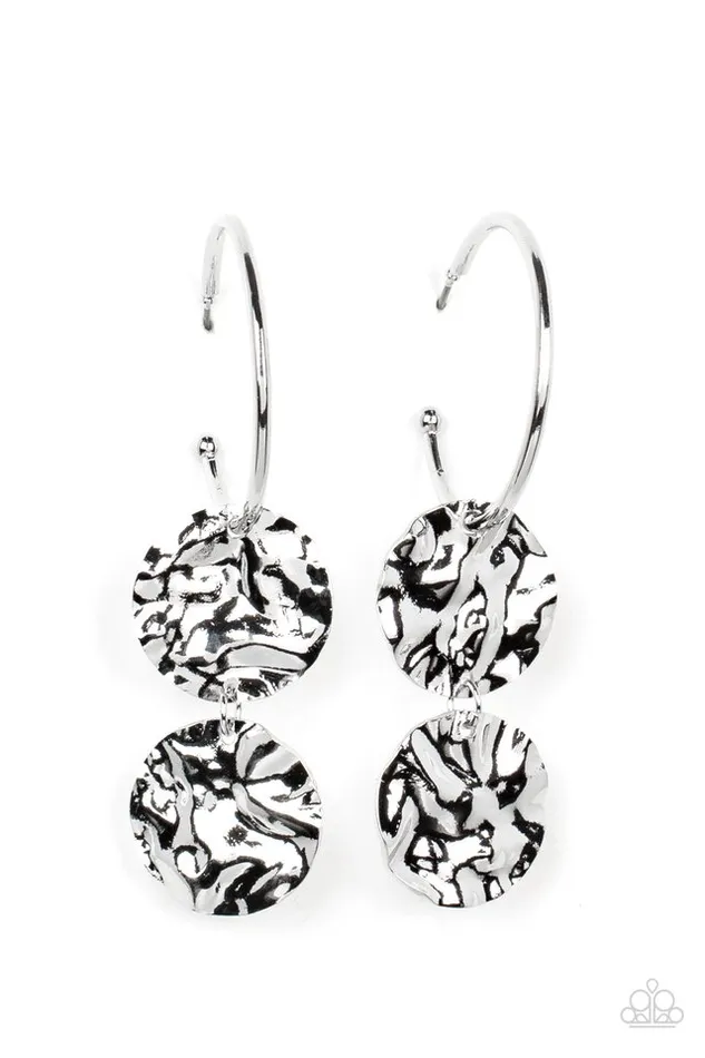 Paparazzi Jewelry Earrings Paparazzi Earring Sending Shock Waves Silver Paparazzi Jewelry Earrings Paparazzi Earring Sending Shock Waves Silver
