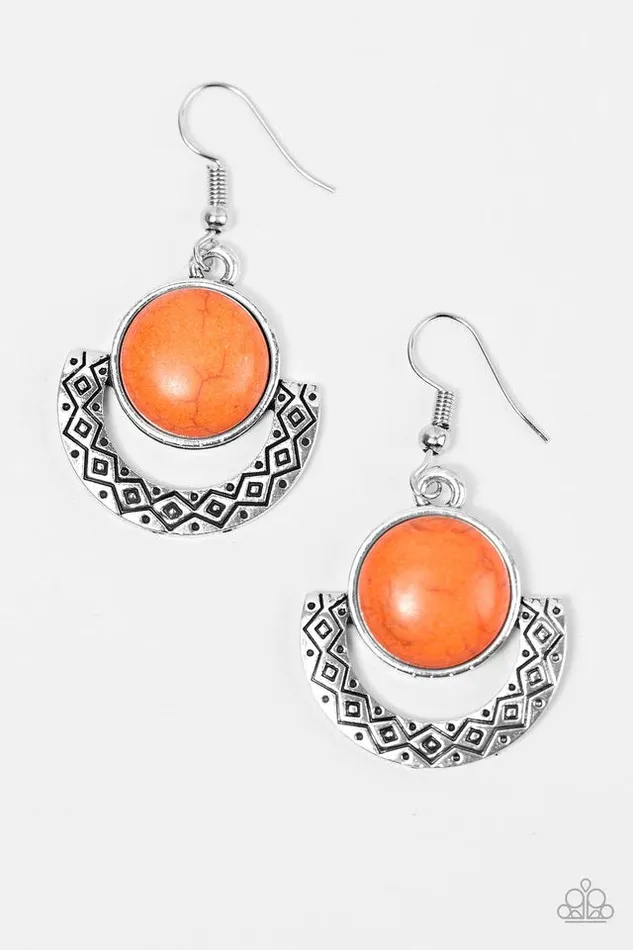 Paparazzi Jewelry Earrings Paparazzi Earring Sunset Sailing Orange