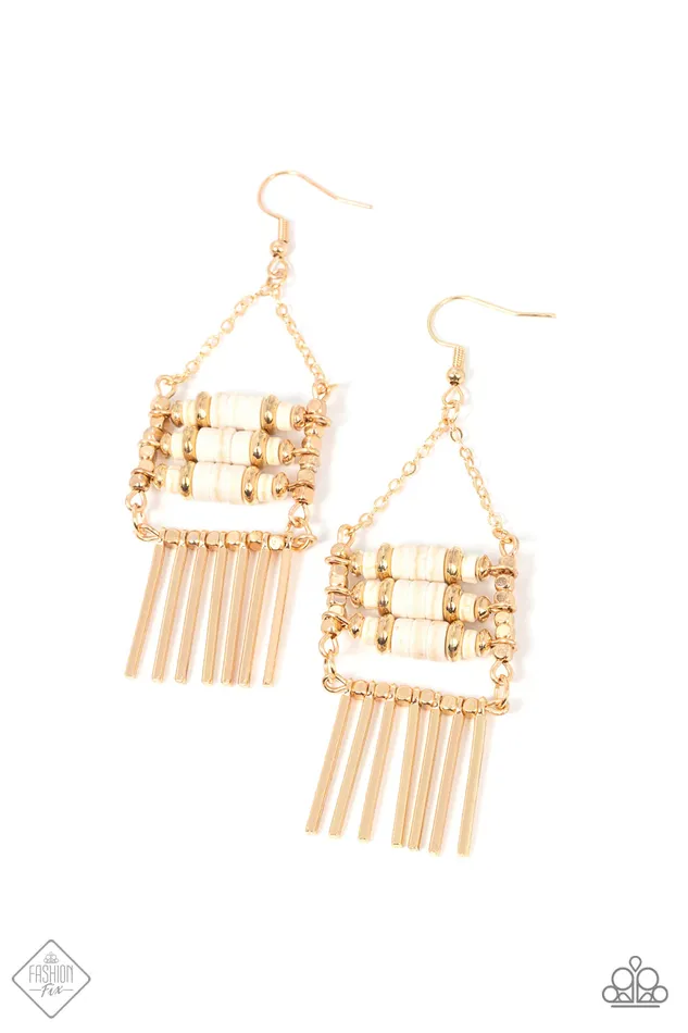 Paparazzi Jewelry Earrings Paparazzi Earring Tribal Tapestry Gold