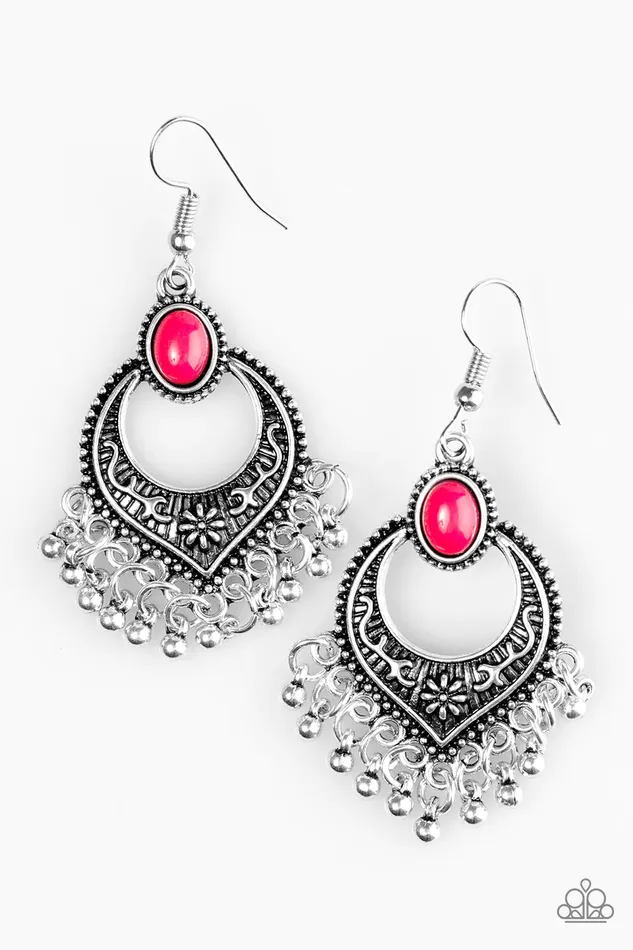Paparazzi Jewelry Earrings Paparazzi Earring Wild Wanderings Pink