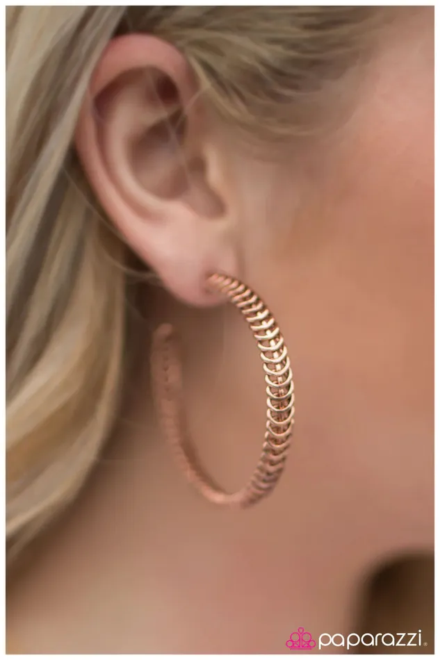 Paparazzi Jewelry Earrings Paparazzi Earring Wind It Up Copper