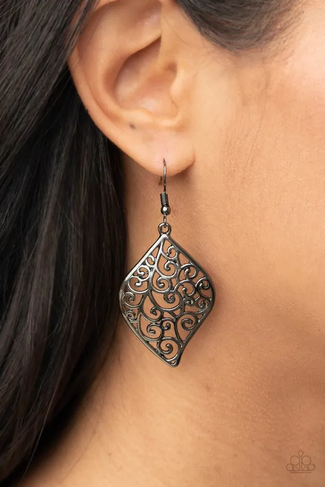 Paparazzi Jewelry Earrings Paparazzi Earring Your Vine Or Mine Black