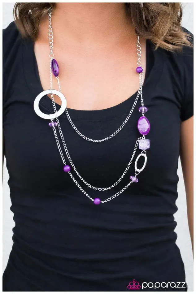 Paparazzi Jewelry Necklaces Paparazzi Necklace A Stones Throw Purple