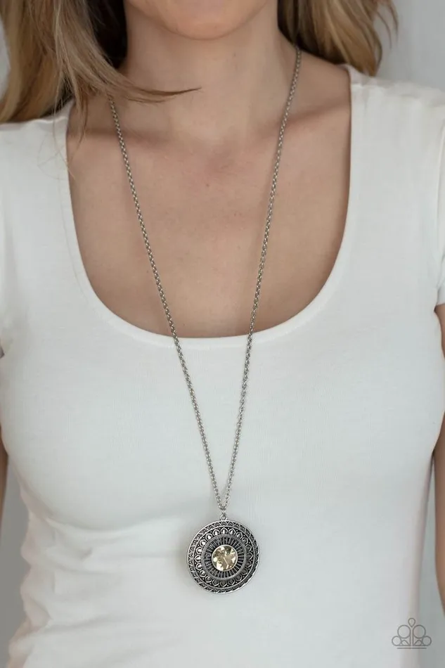 Paparazzi Jewelry Necklaces Paparazzi Necklace Aztec Apex Brown