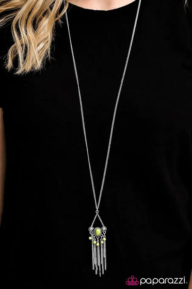 Paparazzi Jewelry Necklaces Paparazzi Necklace Be A Little Wild Green
