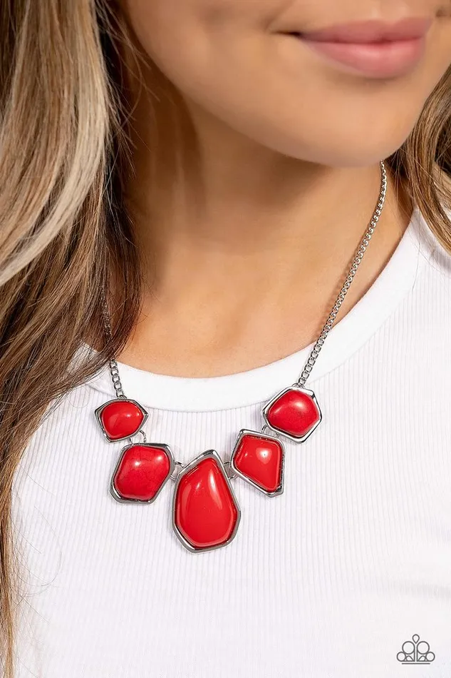Paparazzi Jewelry Necklaces Paparazzi Necklace Beyond the Badlands Red