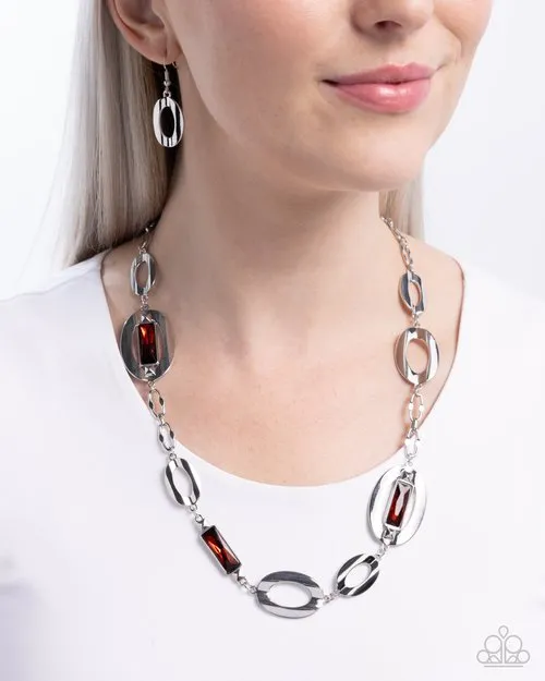 Paparazzi Jewelry Necklaces Paparazzi Necklace Big Fan of Yours Brown