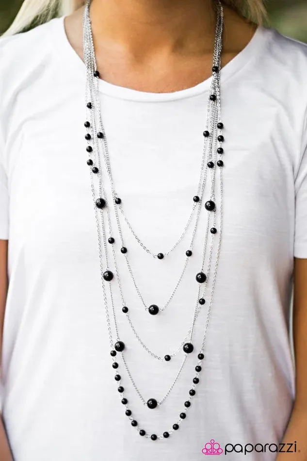 Paparazzi Jewelry Necklaces Paparazzi Necklace Cant Stop the Feeling Black