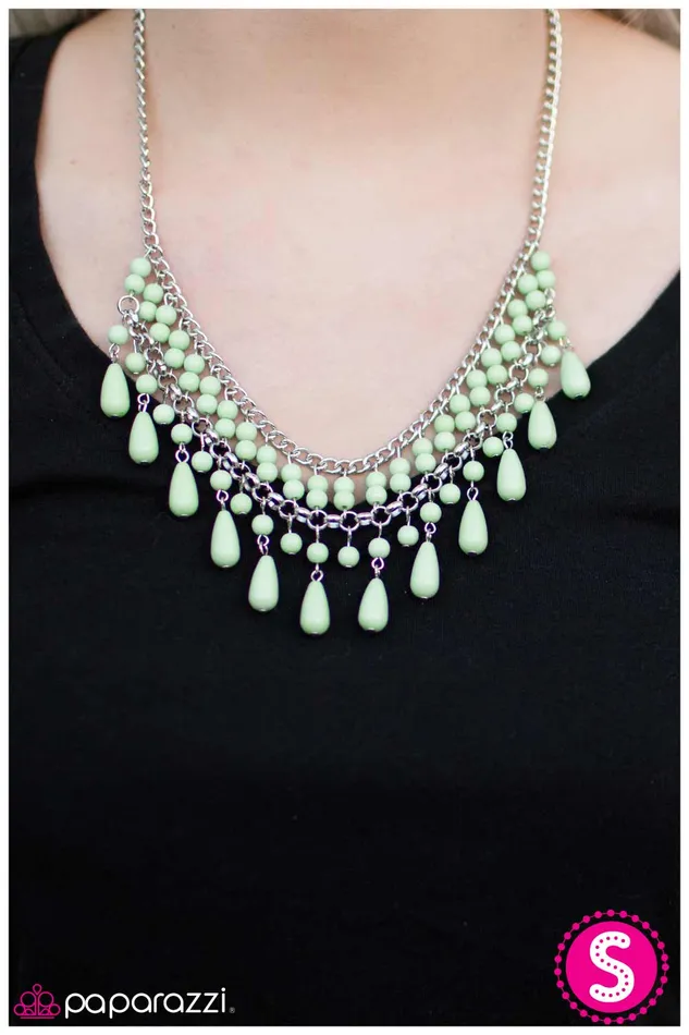Paparazzi Jewelry Necklaces Paparazzi Necklace Daredevil Green
