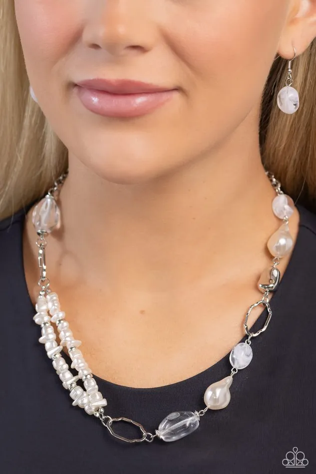 Paparazzi Jewelry Necklaces Paparazzi Necklace Easygoing Elegance White