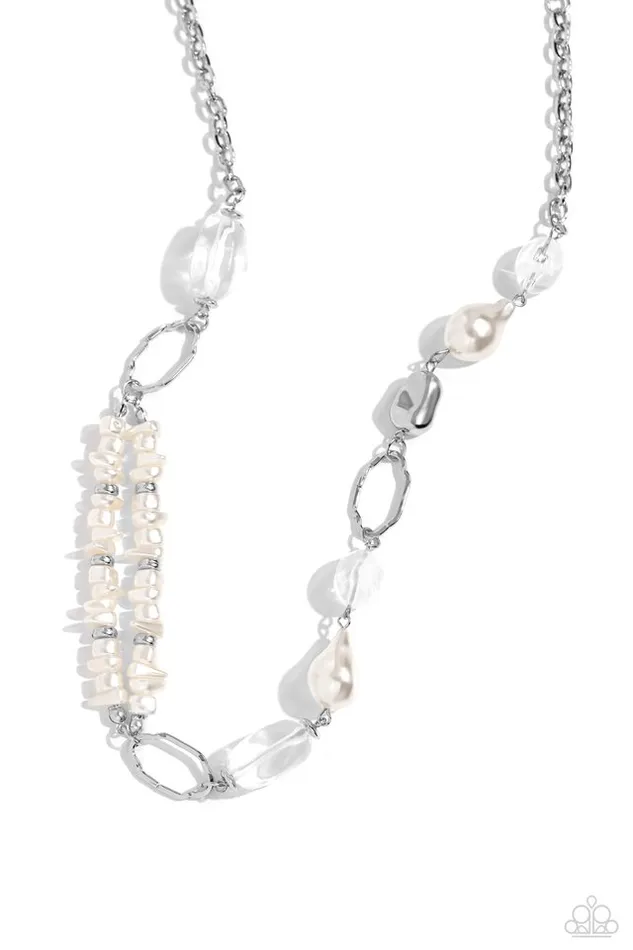 Paparazzi Jewelry Necklaces Paparazzi Necklace Easygoing Elegance White Paparazzi Jewelry Necklaces Paparazzi Necklace Easygoing Elegance White