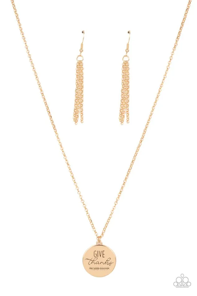 Paparazzi Jewelry Necklaces Paparazzi Necklace Give Thanks Gold Paparazzi Jewelry Necklaces Paparazzi Necklace Give Thanks Gold
