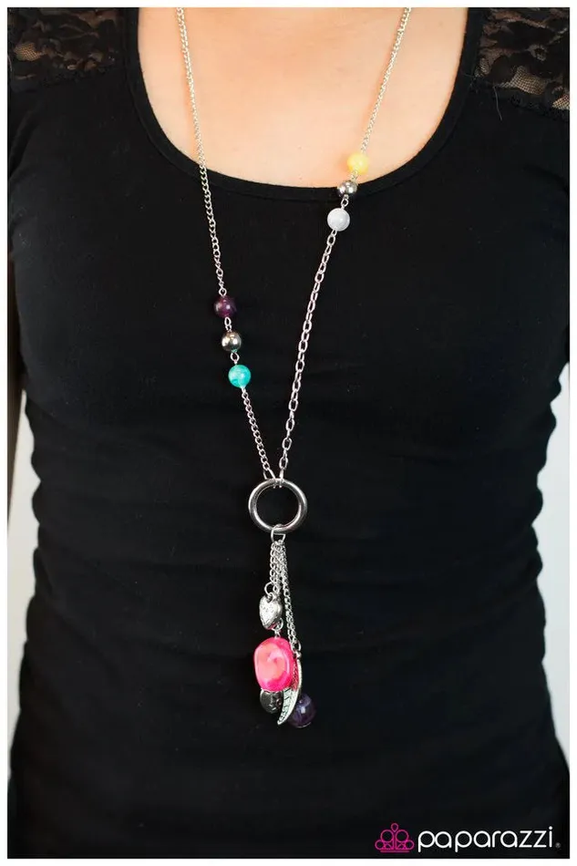 Paparazzi Jewelry Necklaces Paparazzi Necklace Hanging By a Moment Multi