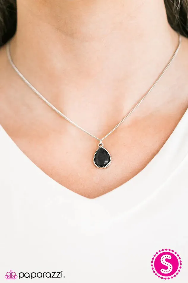 Paparazzi Jewelry Necklaces Paparazzi Necklace Its Raining GEMS Black
