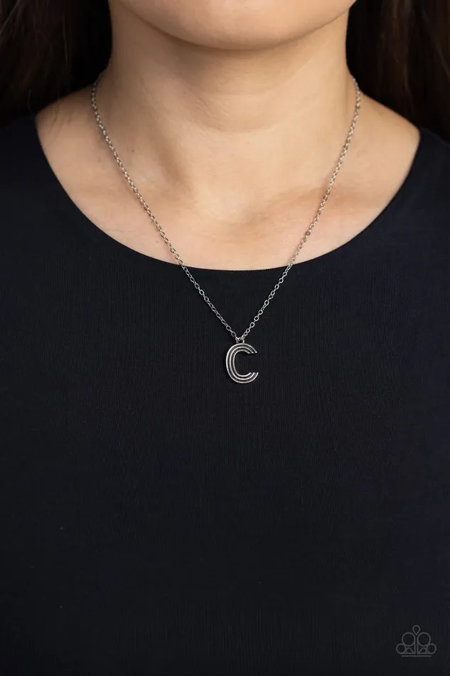 Paparazzi Jewelry Necklaces Paparazzi Necklace Leave Your Initials Silver C