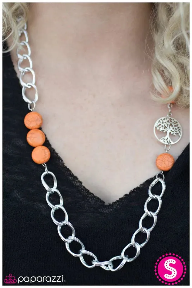Paparazzi Jewelry Necklaces Paparazzi Necklace Little Big Town Orange