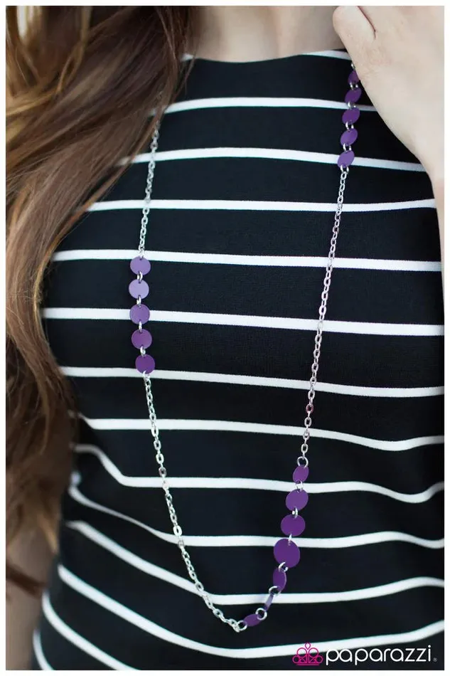 Paparazzi Jewelry Necklaces Paparazzi Necklace Night At The Disco Purple