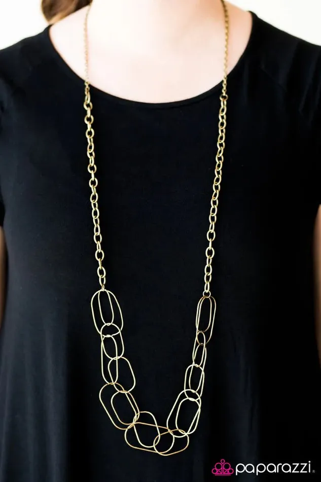 Paparazzi Jewelry Necklaces Paparazzi Necklace Retrograde Brass