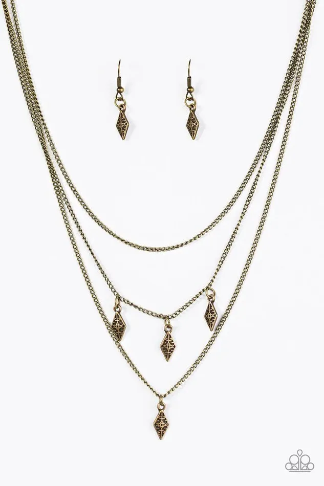 Paparazzi Jewelry Necklaces Paparazzi Necklace Rural Rarity Brass