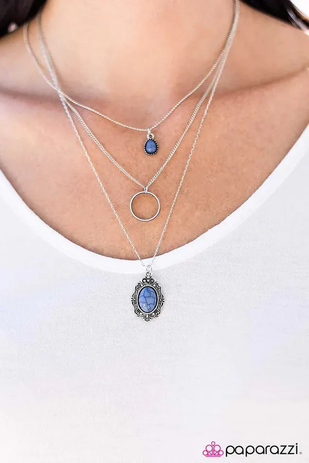 Paparazzi Jewelry Necklaces Paparazzi Necklace Western Fairytale Blue