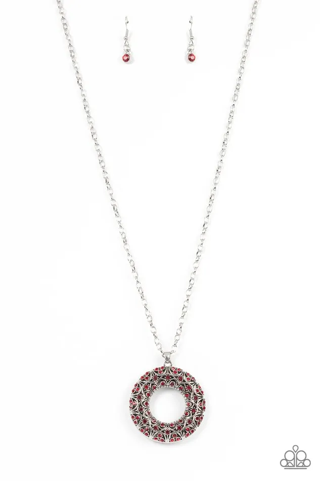 Paparazzi Jewelry Necklaces Paparazzi Necklace Wintry Wreath Red Paparazzi Jewelry Necklaces Paparazzi Necklace Wintry Wreath Red