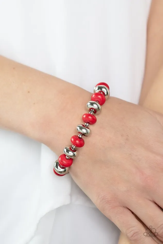 Paparazzi Jewelry Paparazzi Bracelet Stone Age Aesthetic Red Bracelets