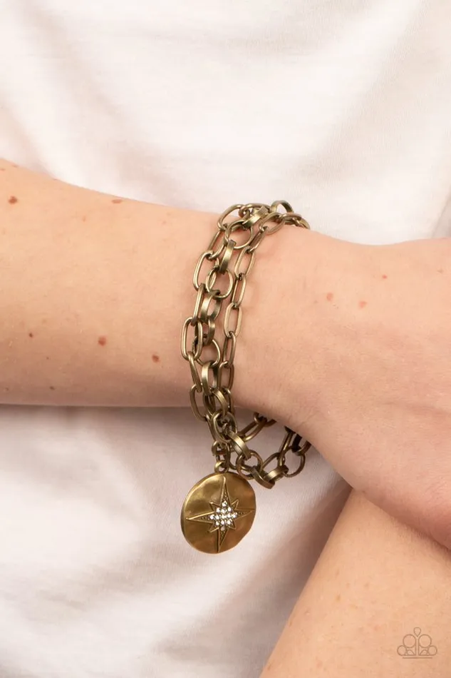 Paparazzi Jewelry Paparazzi Bracelet True North Twinkle Brass Bracelets