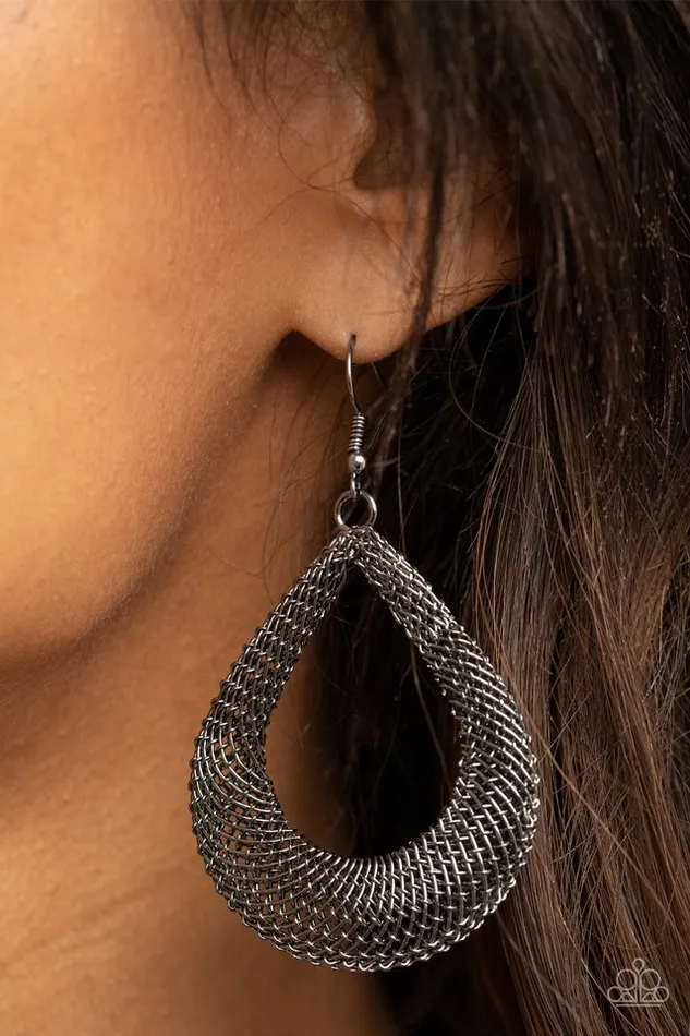 Paparazzi Jewelry Paparazzi Earring A Hot MESH Black Earrings