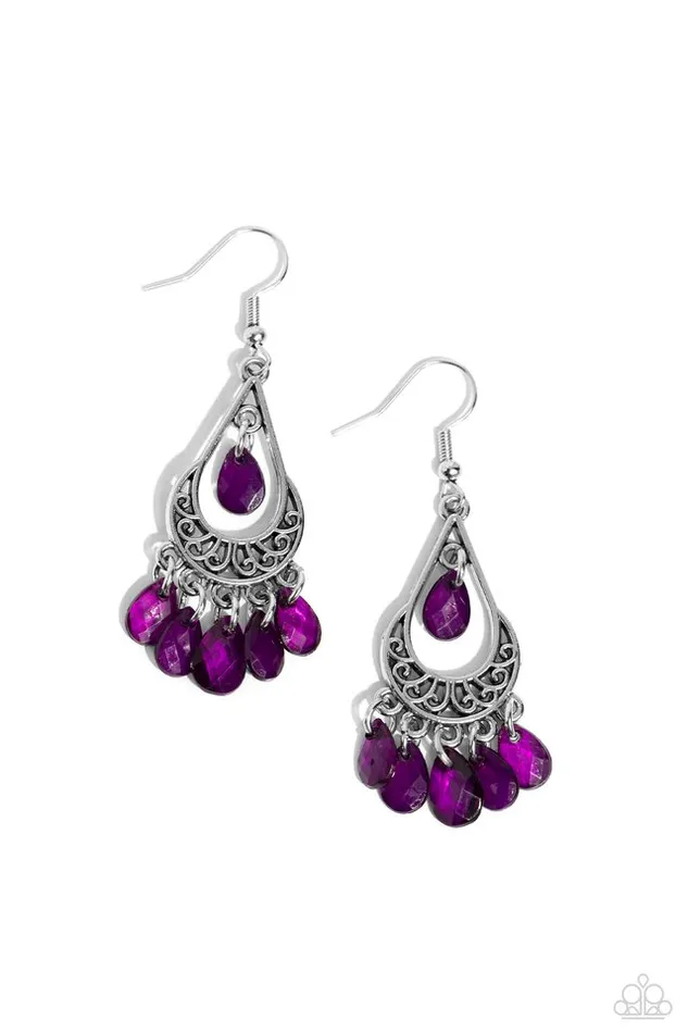 Paparazzi Jewelry Paparazzi Earring Beachside Ballroom Purple Earrings Paparazzi Jewelry Paparazzi Earring Beachside Ballroom Purple Earrings