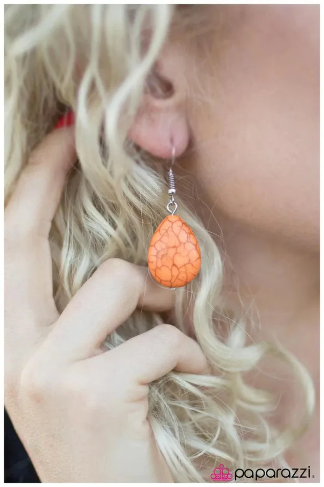 Paparazzi Jewelry Paparazzi Earring The 5th Element Orange Earrings