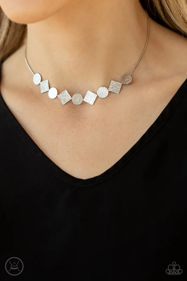 Paparazzi Jewelry Paparazzi Necklace Dont Get Bent Out Of Shape Silver Necklaces