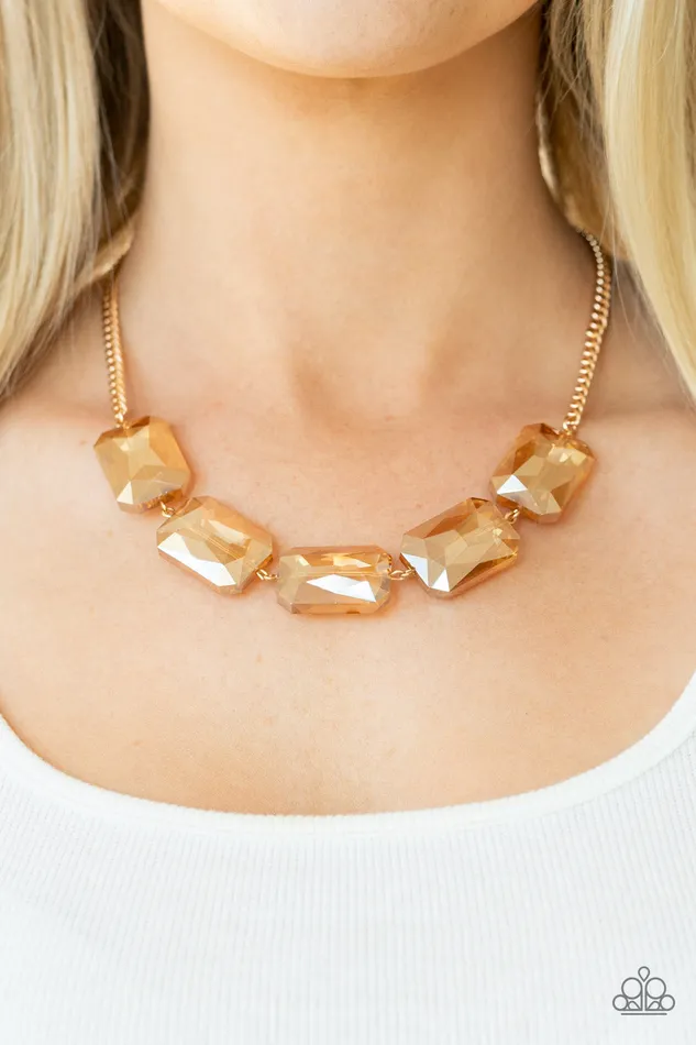 Paparazzi Jewelry Paparazzi Necklace EMP Exclusive Heard It On The HEIRWaves Gold Necklaces
