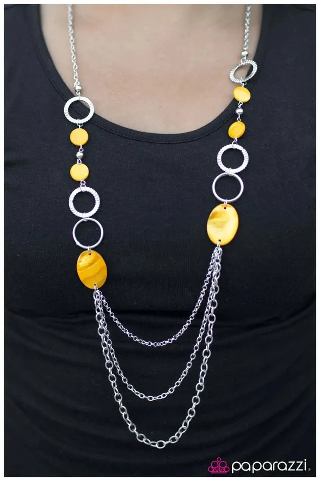 Paparazzi Jewelry Paparazzi Necklace HappyGoLucky Yellow Necklaces