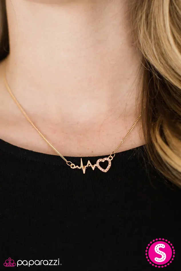 Paparazzi Jewelry Paparazzi Necklace HEARTBEAT Street Gold Necklaces