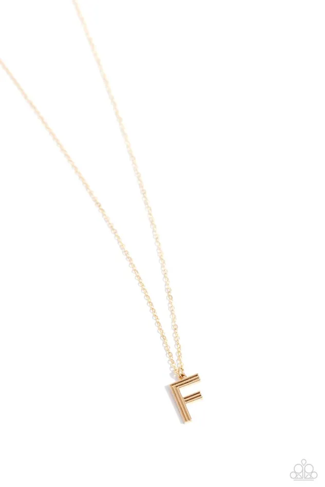 Paparazzi Jewelry Paparazzi Necklace Leave Your Initials Gold F Necklaces Paparazzi Jewelry Paparazzi Necklace Leave Your Initials Gold F Necklaces