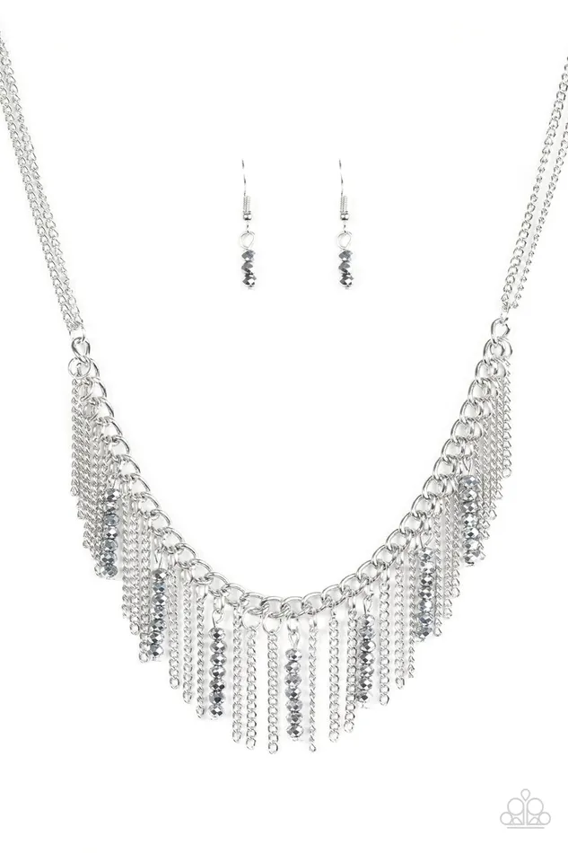 Paparazzi Jewelry Paparazzi Necklace Metro Jungle Silver Necklaces