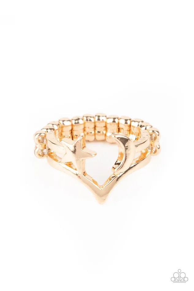 Paparazzi Jewelry Rings Paparazzi Ring Charmingly Celestial Gold Paparazzi Jewelry Rings Paparazzi Ring Charmingly Celestial Gold