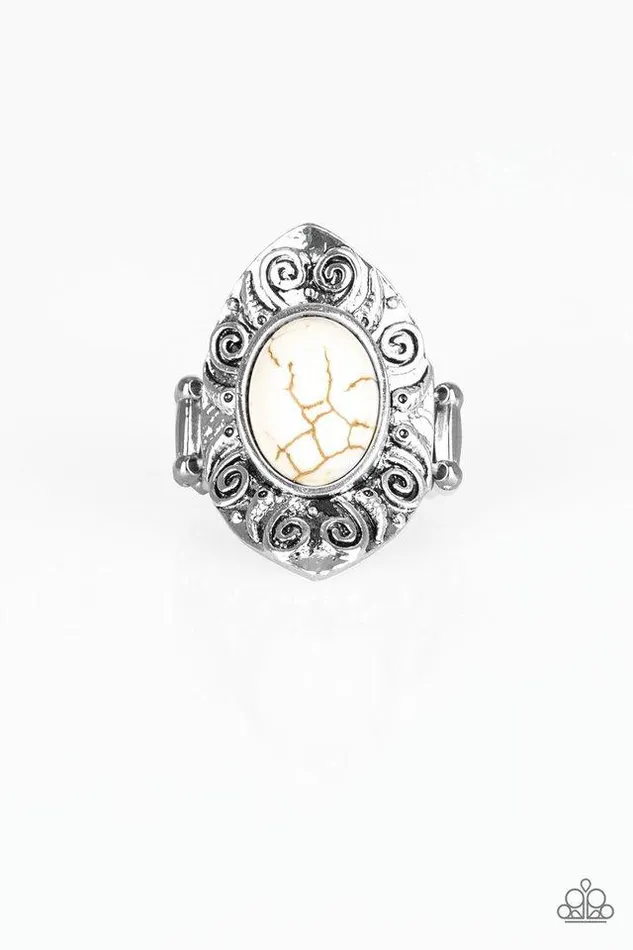 Paparazzi Jewelry Rings Paparazzi Ring Mega Mother Nature White