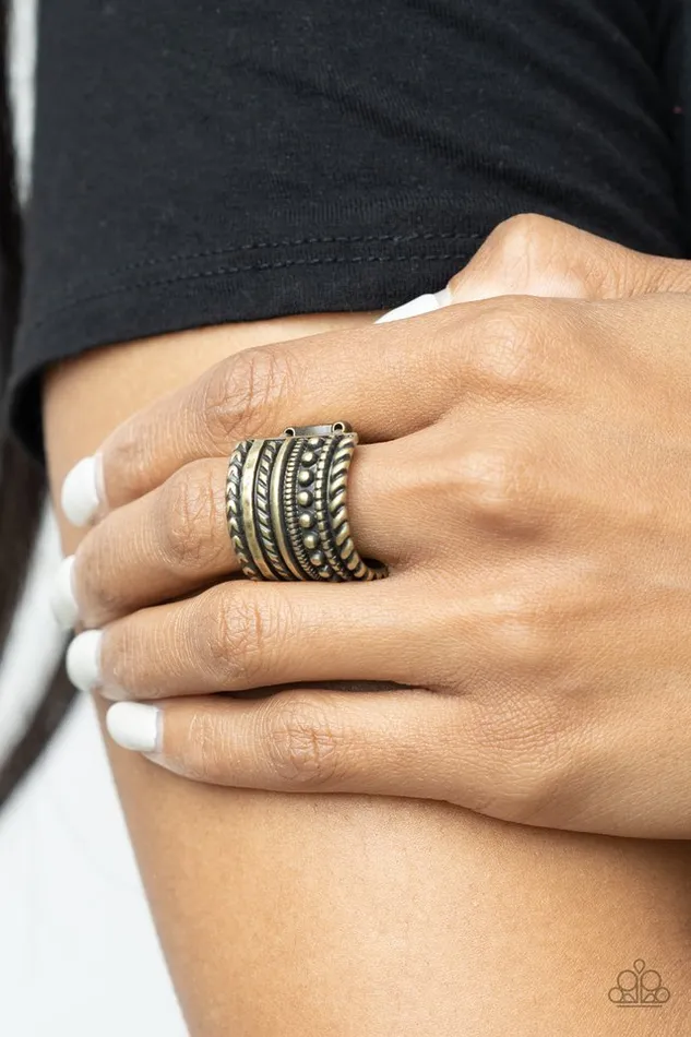 Paparazzi Jewelry Rings Paparazzi Ring Stacked Odds Brass
