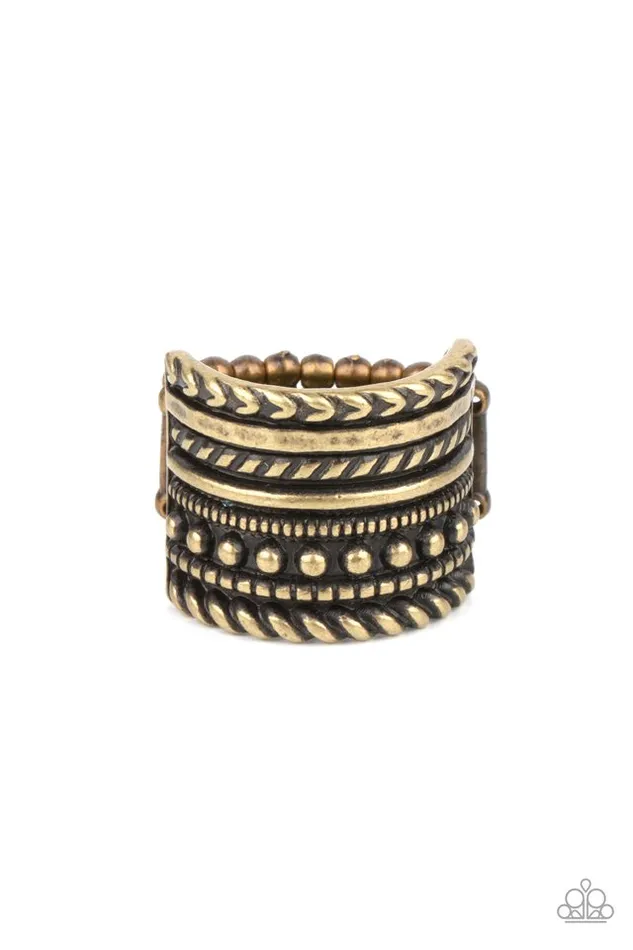 Paparazzi Jewelry Rings Paparazzi Ring Stacked Odds Brass Paparazzi Jewelry Rings Paparazzi Ring Stacked Odds Brass