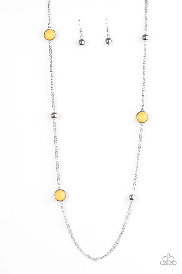 Paparazzi Necklace Accentuate The Positives Yellow Paparazzi Jewelry Necklaces