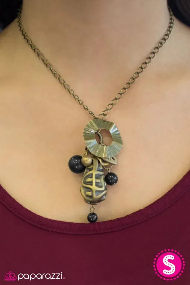Paparazzi Necklace All In Good Cheer Brass Paparazzi Jewelry Necklaces